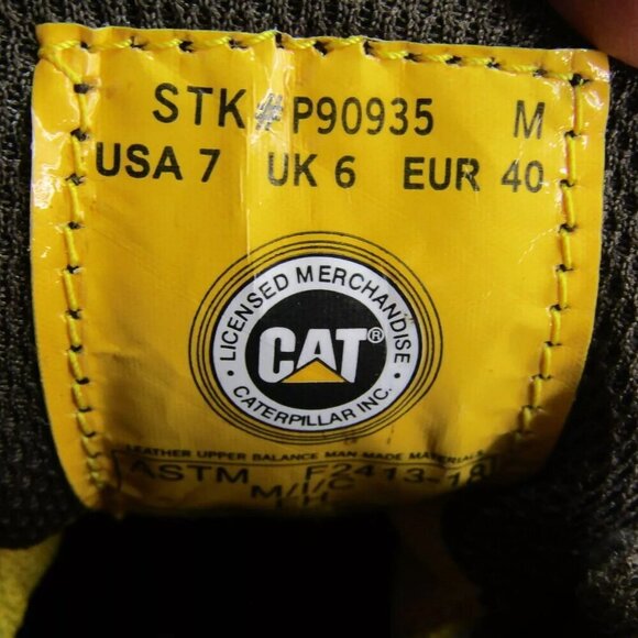 NEW CATERPILLAR Threshold Work Boots Ankle Steel Toe Waterproof Safety Size 7 - Picture 8 of 8